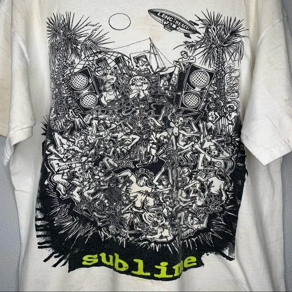 Men’s Sublime Skunk Records T-Shirt Size Missing Measurements In Info! - Picture 2 of 11